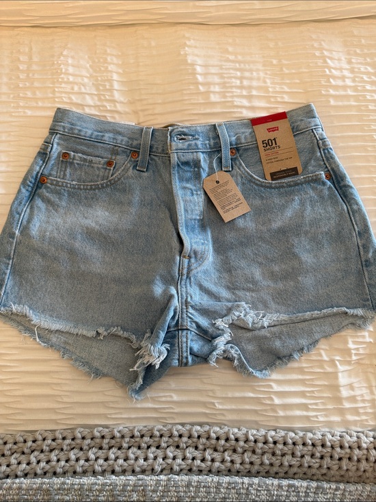 Levi's Pants - Levi's Light Blue Distressed 501 Jean Shorts